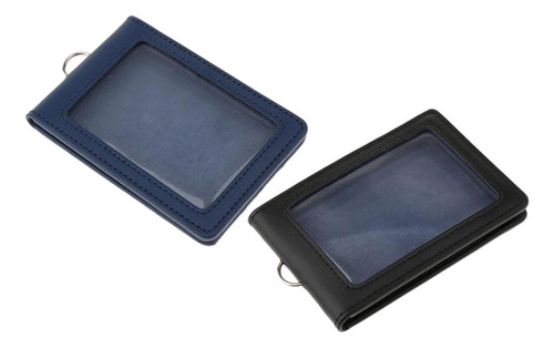 2 Tarjeteros Dobles De Piel Sintética De Estilo Vertical