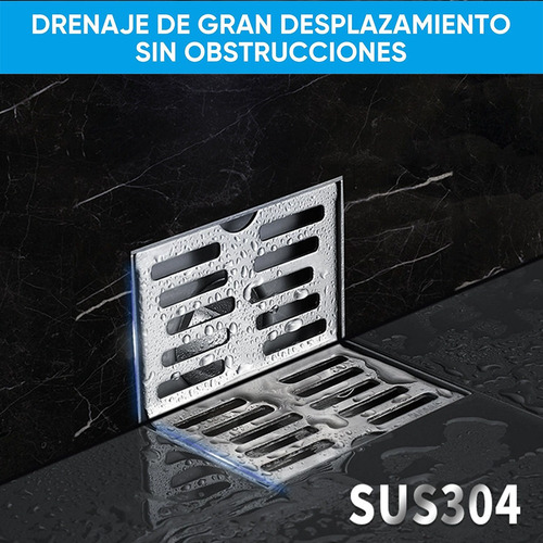 Drenaje Lateral Acero Inoxidable En Esquina Forma L + Filtro