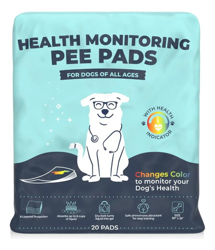 Health Monitoring Pee Pads Genius Litter Para Perros, 30 X 2