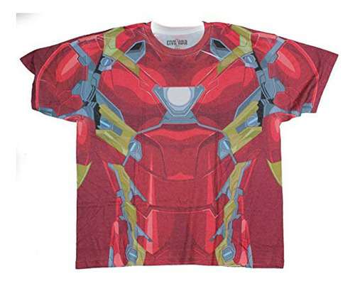 Camiseta De Disfraz Sublimada De Marvel Iron Man Civil War