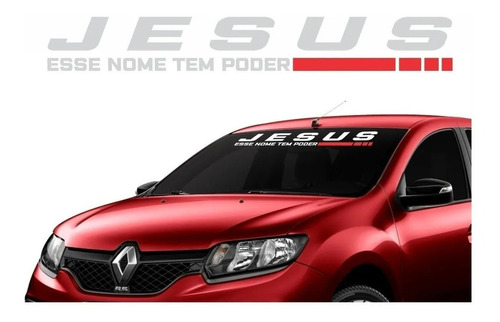 Adesivo Parabrisa Jesus Tem Poder Faixa Sport Carros Ad16 Cor PADRÃO