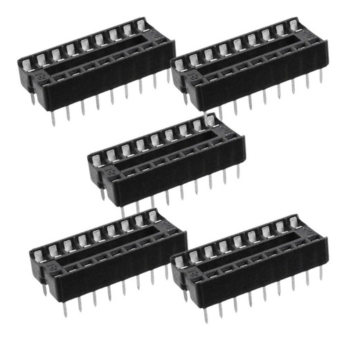 Soquete Para Ci 18 Pinos Dip Estampado Pci - Kit 5 Peças