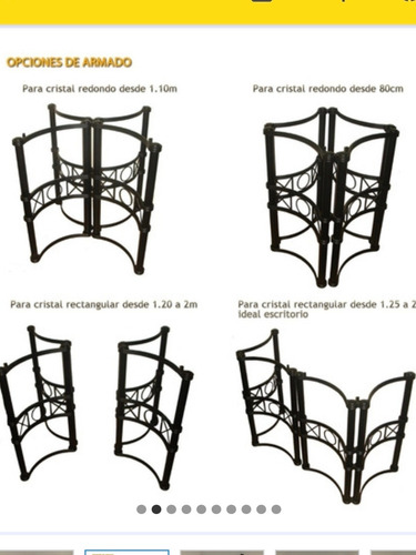 Imagen 3 de 10 de Base De Mesa Hierro Forjado Adaptable A Cualquier Medida