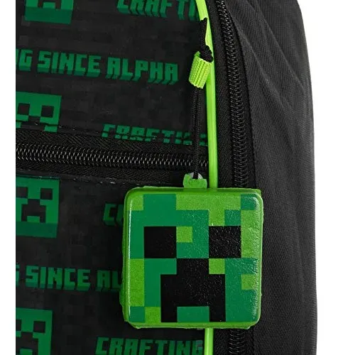 Mochila Minecraft Para Niños, 5 Piezas, Material Escolar Com