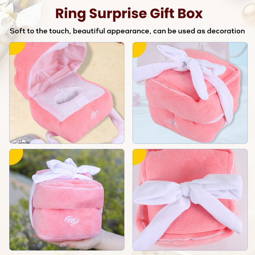 Ring Box Plush Toy Love Diamond Ring Funda Rellena C-fs