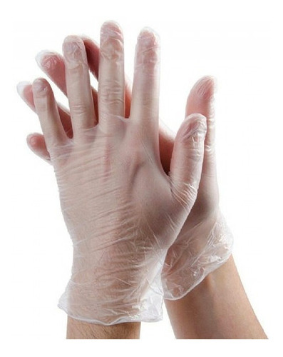 Guantes Descartables De Vinilo Apto Solventes Pack 6 Uni