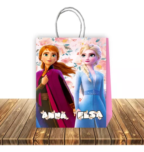 Pack 6 Bolsas De Papel Sorpresa Cumpleaños Frozen Elsa Y Ana