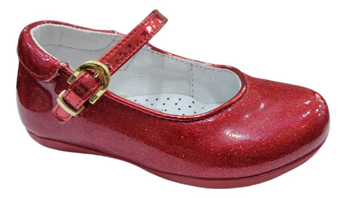 Zapato Brillos Rojo Vestir Niña Marca Chabelo(13-19.5)