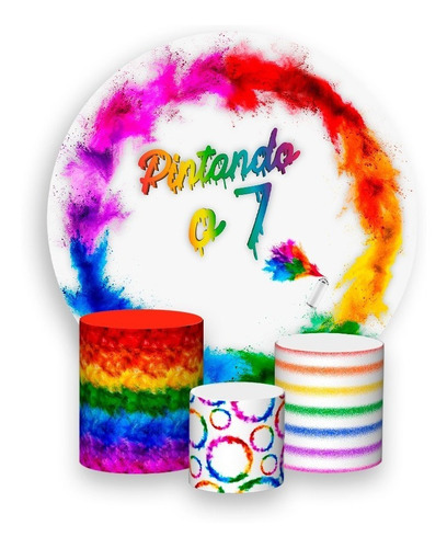 Painel Festa 1,5x1,5 + Trio Capa - Pintando O 7 Colorido 23