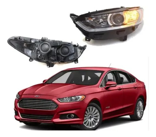 Faro Ford Fusion 2013 2014 2015 2016 Izquierdo Fondo Cromo  