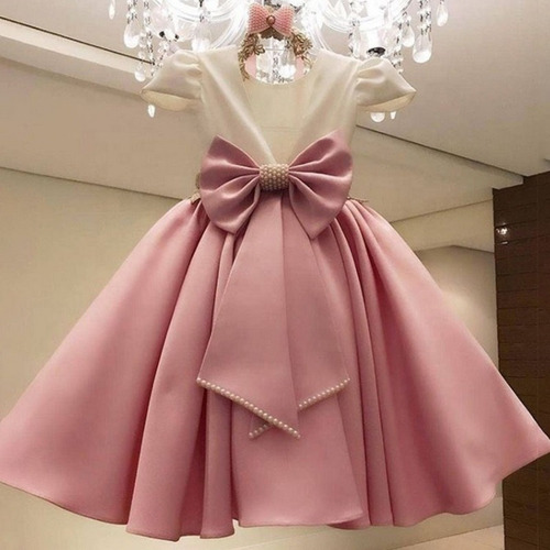 Falda Corta Vestido Para Niños Vestido Princesa Lazo Grande