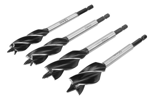 Broca De Corte Tipo Barrena, 4 Brocas, Sierra Perforadora Pa