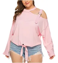 Comprar Blusas Holgadas De Manga Larga De Talla Grande, Camisa Clási