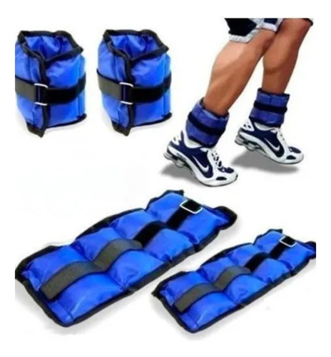 Toni Pesas 3kg Par Entrenamiento Tobilleras Gemelos Gimnasio Azul