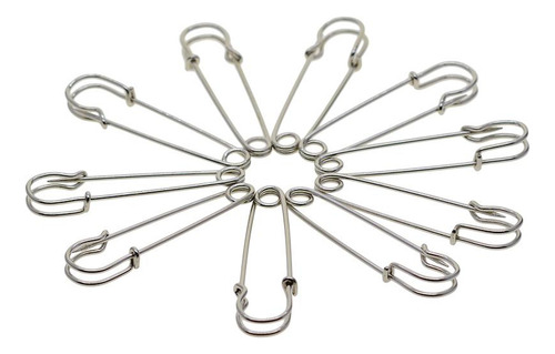 6 X 50 Piezas Broches De Seguridad Metal Pinza Sujeción
