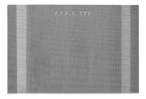 Juego Manteles Cubiertos 10 Piezas Individuales Mesa Comedor Color Gris Lisa Ele-Gate