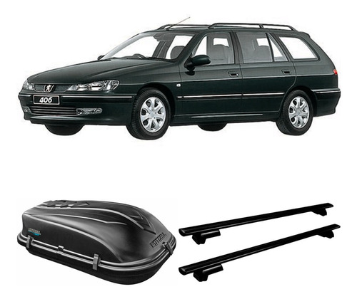 Bagageiro Peugeot 406 Break 98/03 460l Motobul + Rack Mult