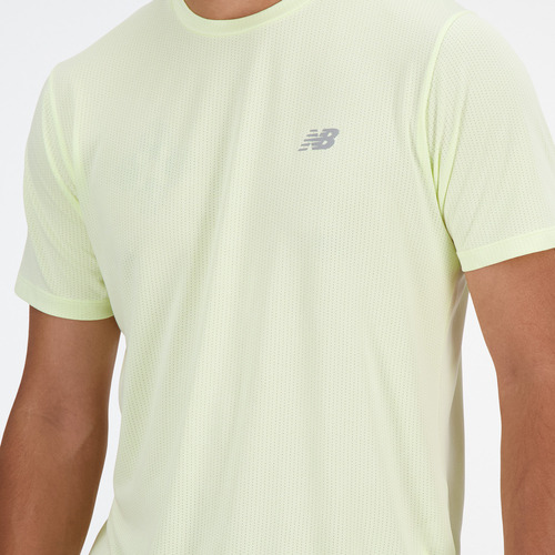 Polera Hombre Running New Balance Mt41253lh3 Amarillo