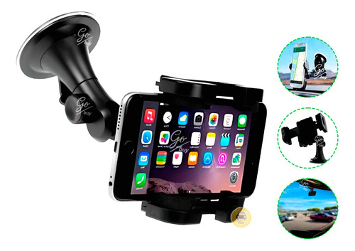 Soporte Holder De Celular Para Vidrio De Carro Tablet Espejo