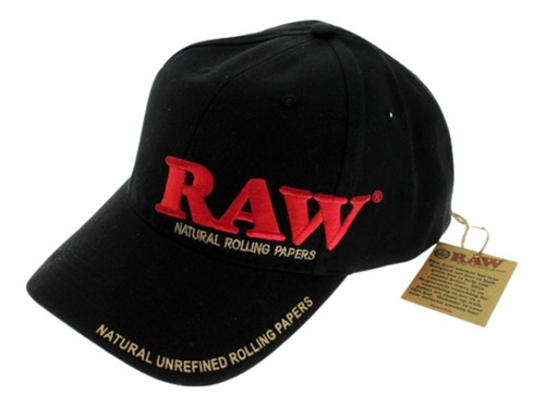 Gorra Negra Raw Hat Bordada Original Certificada Candyclub