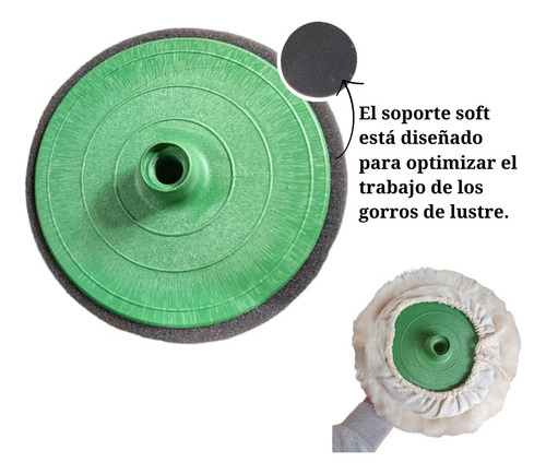 Backing Plate 6 Soporte Soft P/paño Gorro Standart 160mm