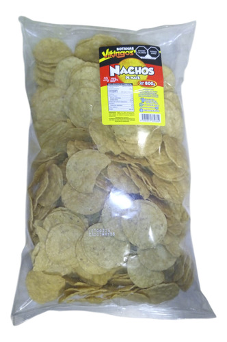 Botana Nachos 800gr Fritura De Maíz Nachos Natural Vikingos