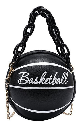 Mini Bolso De Hombro Con Negro Negro 17 Cm De Diámetro