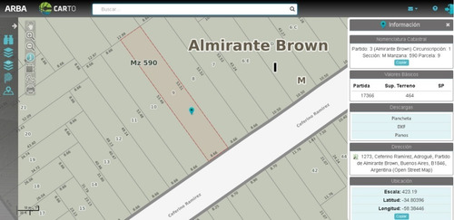 Imagen 3 de 7 de Ramirez 1281, Entre Castelli Y Cerreti, Adrogué Casa A Refaccionar / Demoler, Sobre Amplio Lote De 8,66 X 53,50.