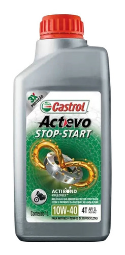 Óleo Castrol 10w40 4 Tempos 100% Sintético 1 Litro