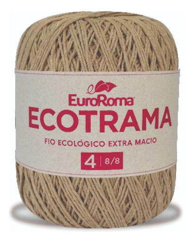 Ovillo Hilo Algodon Ecotrama Euroroma Crochet 200grs 340mts