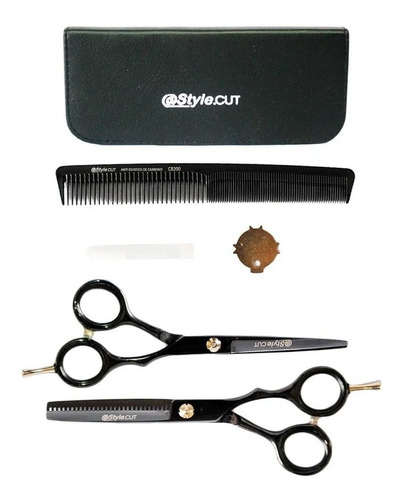 Style.cut Kit Tijeras Cobalto Corte + Pulir 5.5 Peine Local