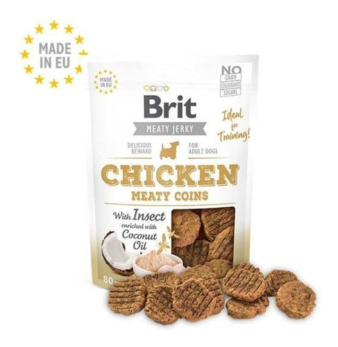 Brit Meaty Coins De Pollo E Insectos Snack 80g