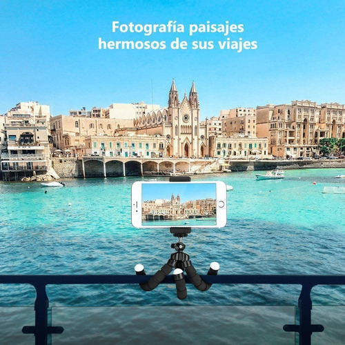 Imagen 2 de 8 de Trípode Para Celular Cámara Tripie Flexible Control Remote