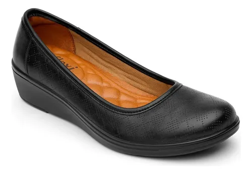 Zapatos flexi tacon corrido sale