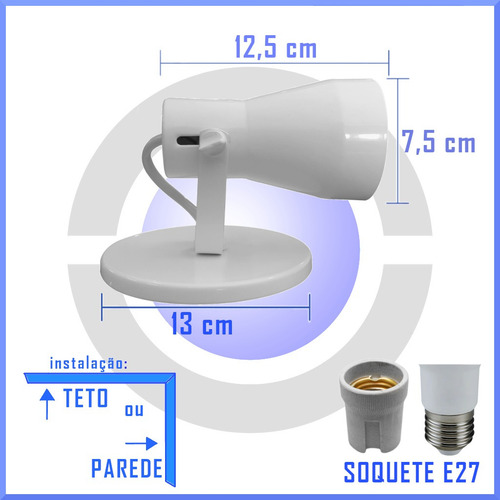 Luminaria De Teto Luz Simples Sobrepor Iluminação Casa