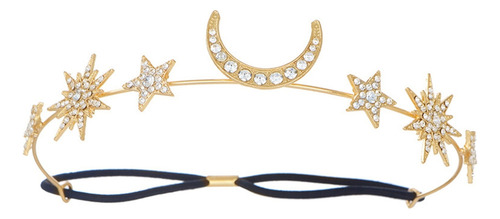 Diadema Elástica Con Pedrería For Fiesta Nupcial Bride We