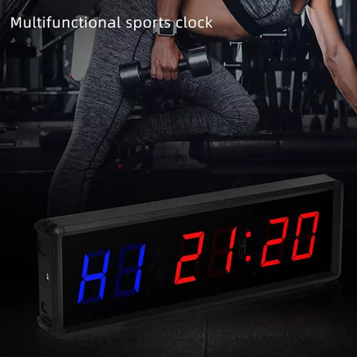 / Cronômetro Digital Interval Gym Workout Relógio De Parede