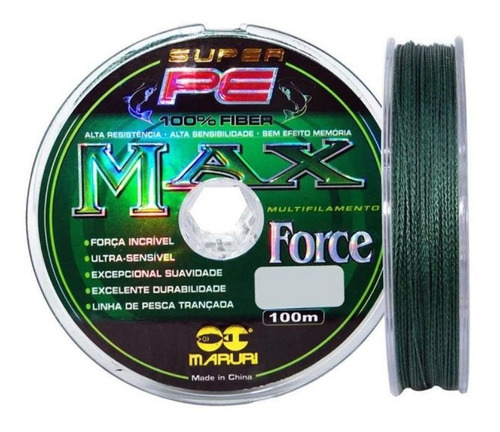 Linha Pesca Multifilamento Maruri Max Force 4x 0.35mm - 100m
