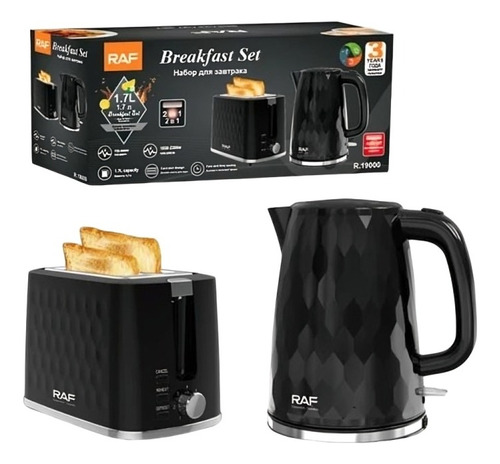 Set Desayuno Tostodor + Hervidor 1700ml Raf R19000