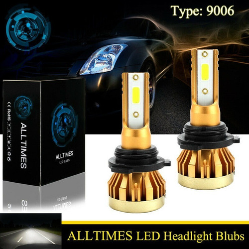 Set 2x Focos 9006 Hb4 Led Chip Cob Luz Intensa 6000k 12v 24v