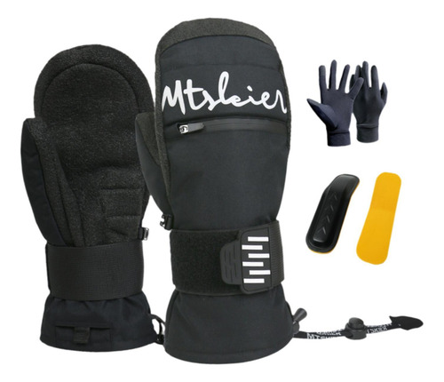 Guantes De Esquí De Invierno Guantes De Snowboard Negro L