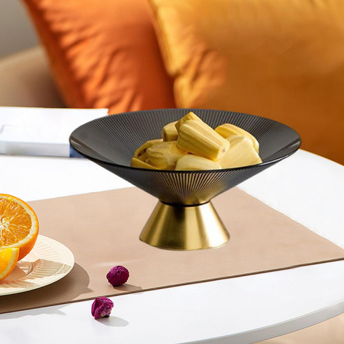 Pedestal Decorativo Tazón De Fruta Soporte De Frutas M Gris