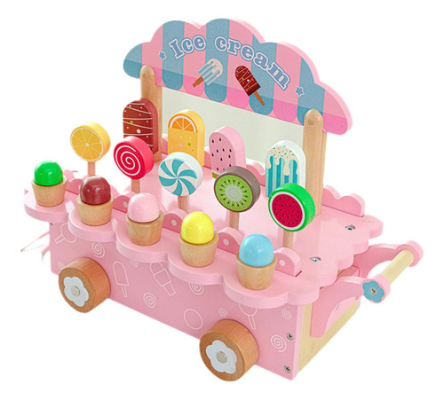 Juego De Helado De Madera, Juguetes Educativos De