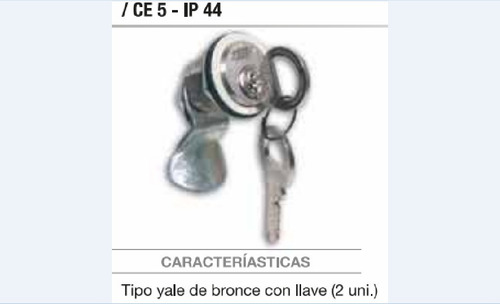 Cerradura Tipo Yale De Bronce Para Gabinete Ce-5 Gabexel Stg