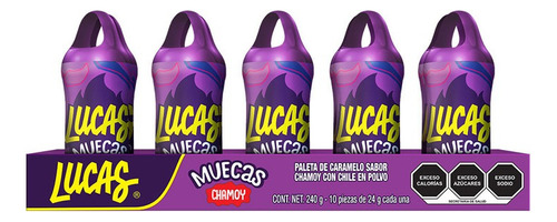 Lucas Muecas Sabor Chamoy Caja Con 10 Piezas De 24 Gramos
