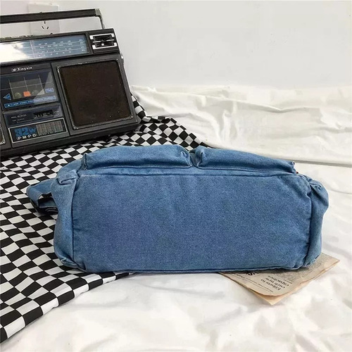 Bandolera Mezclilla/lona Retro Mujer Universitaria Versátil