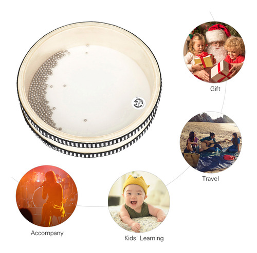 Remo Ocean Drum 16, 6 Pulgadas, Color Natural Transparente,