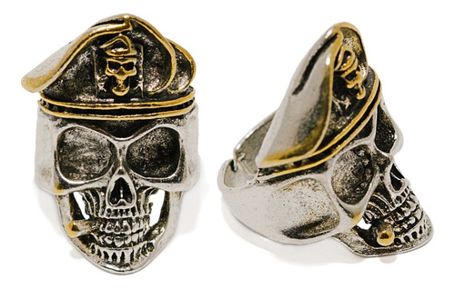 Anillo Cráneo Calavera General Militar Hombre Mujer Skull