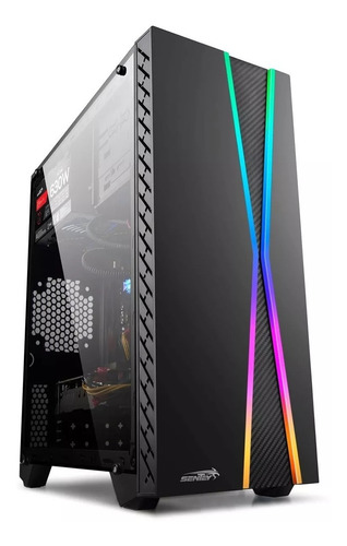 Imagen 3 de 6 de Gabinete Pc Gaming Sentey X10 Rgb Acrilic Usb 3.0 Sin Fuente