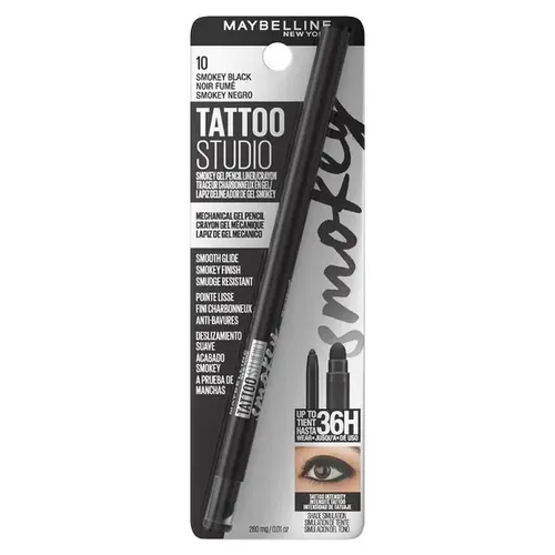Lápiz De Gel Delineador De Ojos Maybelline Tattoo Studio Smokey Black ...